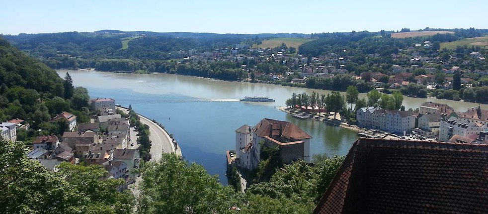 Dreiflüssestadt Passau im Bayerischen Wald